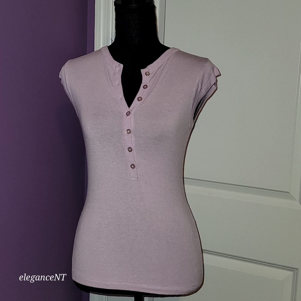 Bershka Liliac Two Piece Cardigan + Cap Sleeve Set Sz: M (Juniors) - Picture 2 of 14